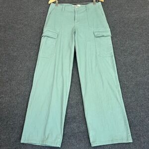 YMI Junior's Porkchop Cargo Pants Mint Green Straight Leg Cargo Pockets Size 9